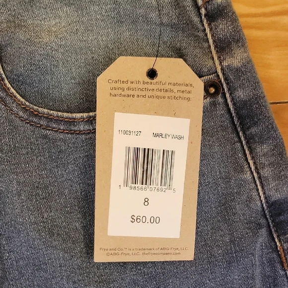 💜 FRYE AND CO. Size 8 Long Denim Skirt In Color Marley Wash NWT - Picture 3 of 14